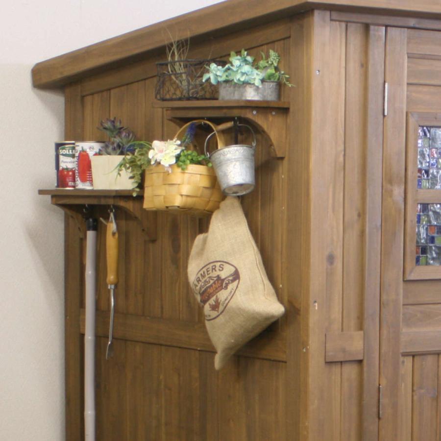 物置 カントリー小屋 大型 木製 倉庫 （ 屋外 屋外物置 約 幅 156 cm