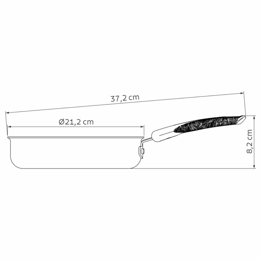 TRAMONTINA フライパン 20cm 深型 リーフ フッ素樹脂加工 TRAMONTINA フライパン 20cm 深型 リーフ フッ素樹脂加工
