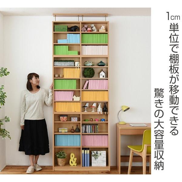 JK-PLAN（ジェイケイ・プラン） 本棚 上置き棚セット 1cmピッチ 薄型