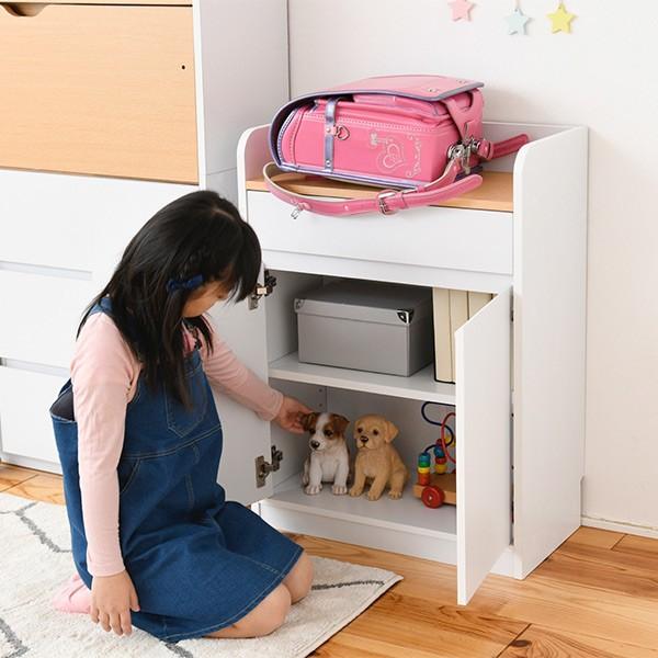 ランドセルラック キャビネット 扉付 キッズ家具 幅60cm （ ランドセル