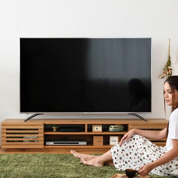 テレビ台 ローボード 組み合わせ収納 フラップ扉×2 幅180cm （ TV台 TV
