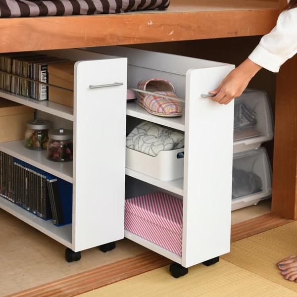JK-PLAN（ジェイケイ・プラン） 押入れ 収納ラック キャスター付 本棚