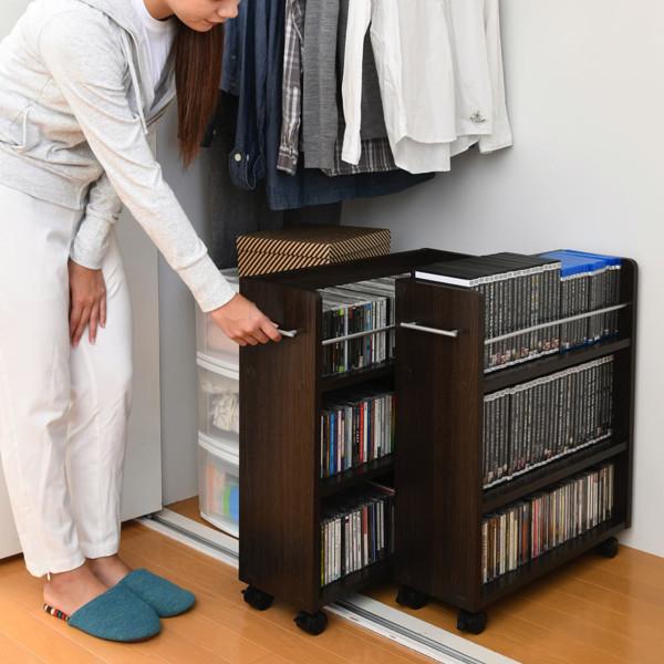 JK-PLAN クローゼット 収納ラック キャスター付 本棚 2台セット JK-PLAN クローゼット 収納ラック キャスター付 本棚 2台セット