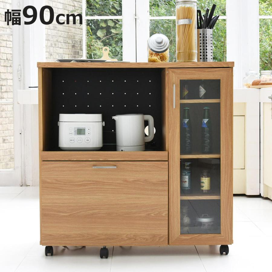 レンジ台 レンジボード 食器棚 収納 キッチン収納 keittio 90 北欧キッチンシリーズ Keittio 90幅 レンジボード／食器棚 キッチン