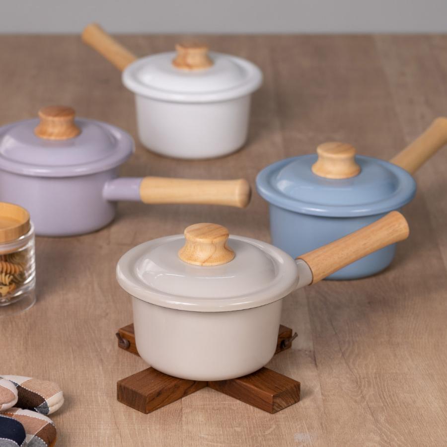 Cotton Series ミルクパン 14cm IH対応 Plus 富士ホーロー Honey Ware