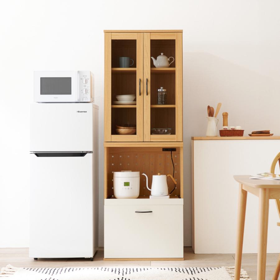 キッチンボード レンジラック 食器棚 カップボード コンセント スライド60cm キッチンボード レンジラック 食器棚 カップボード コンセント