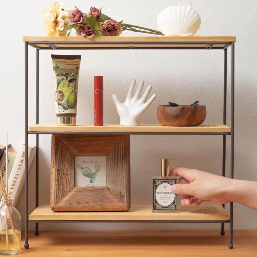 東谷 オープンラック 幅40cm 3段 パイン材 完成品 天然木 （ ラック 棚