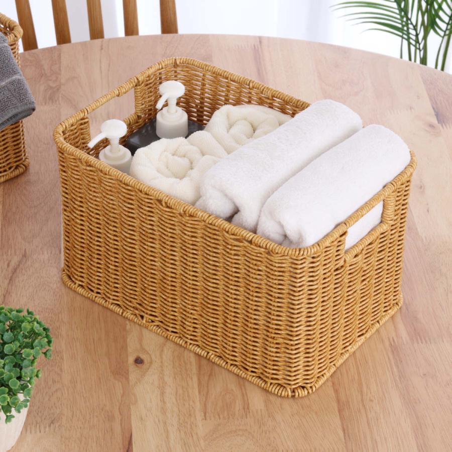 不二貿易 バスケット 洗える収納ボックス かご 水洗い （ 幅30