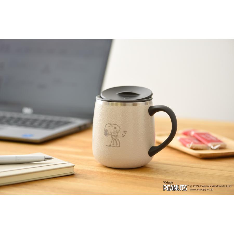 スヌーピー　蓋付マグカップ BRUNO（ブルーノ） マグカップ 320ml PEANUTS 蓋つきステンレスマグ