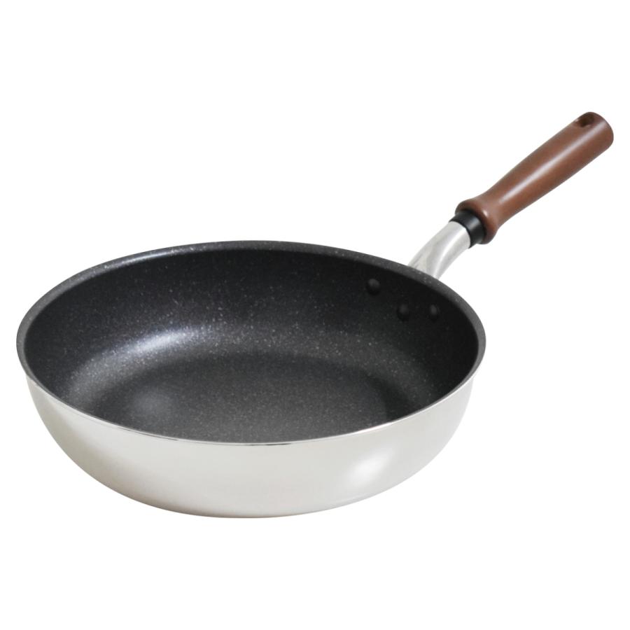 ウルシヤマ金属工業 フライパン 26cm IH対応 IH-ガット 深型 底広 軽量