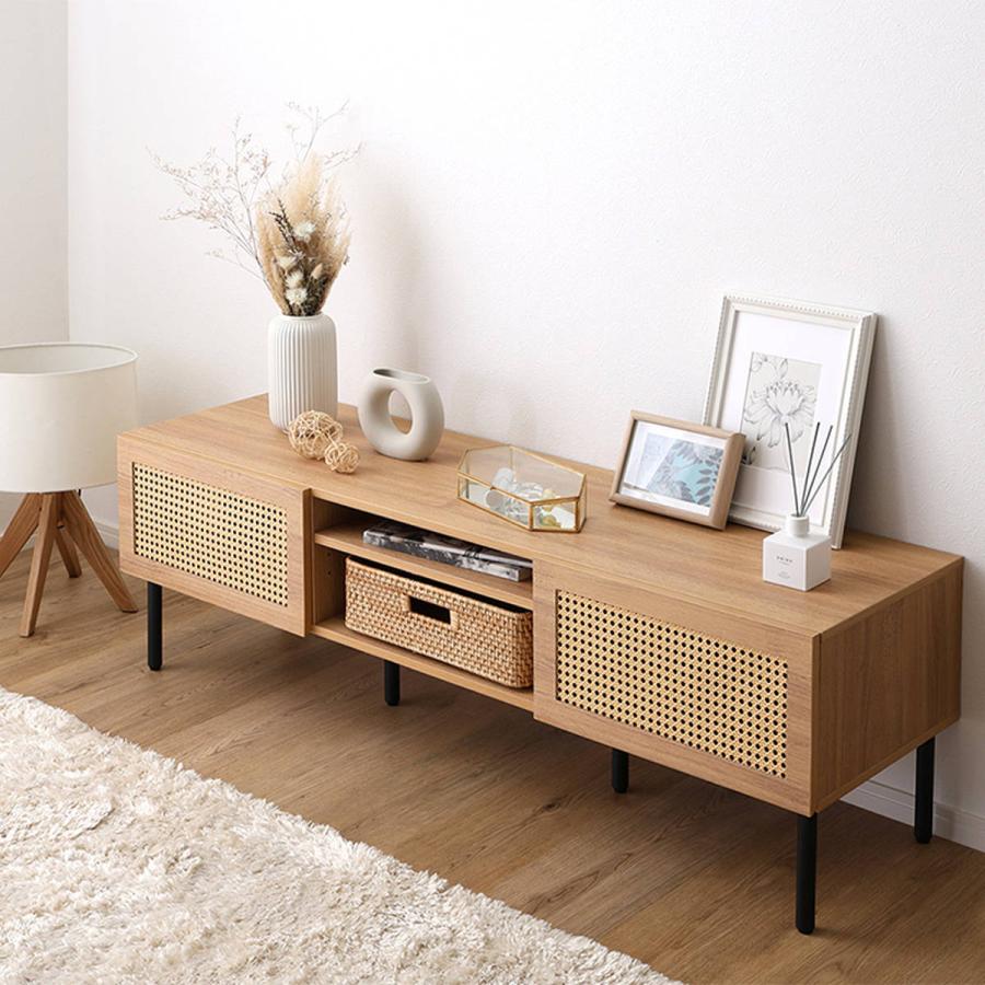 ホームテイスト（HOME taste） ラタン調テレビ台 幅140cm 63インチ対応