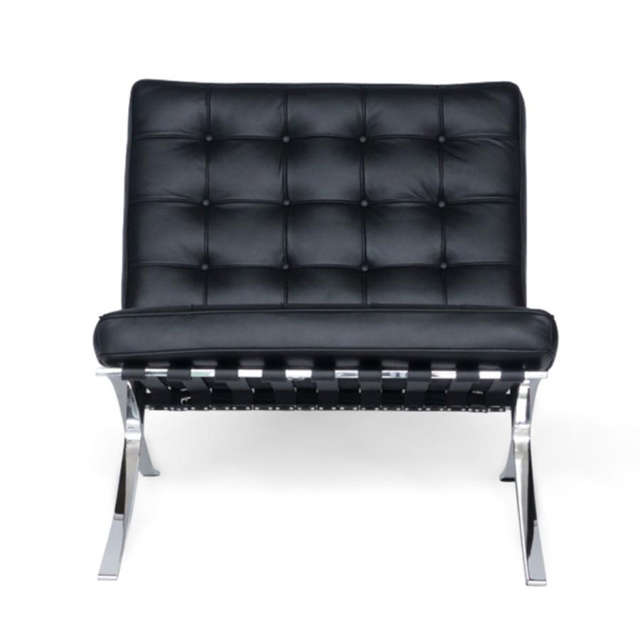 リビングチェア 座面高47cm 本革 バルセロナチェア （ 王様の椅子