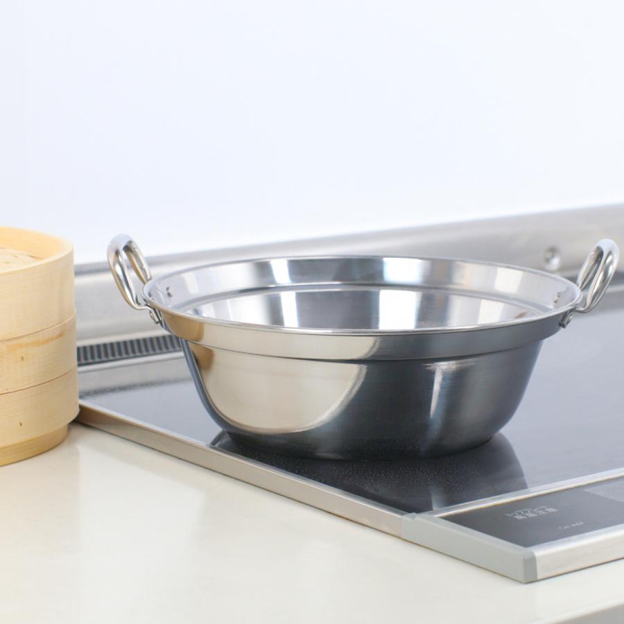 カンダ せいろ用鍋 24cm用 IH対応 ステンレス製 日本製 卓上鍋 （ ガス