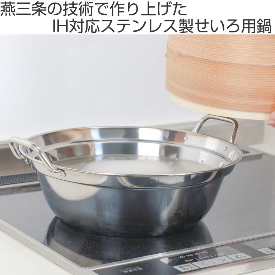 カンダ せいろ用鍋 27cm用 IH対応 ステンレス製 日本製 卓上鍋 （ ガス