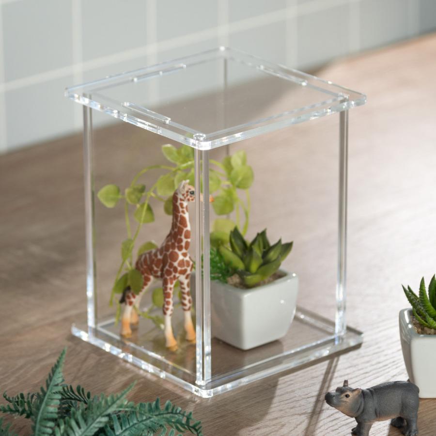 非売品　メナード　ノベルティ　ラタン　ガラス　ディスプレイ　ケース　美品 Trytec 特典付き ディスプレイケース Aタイプ amenist （ 透明 クリア