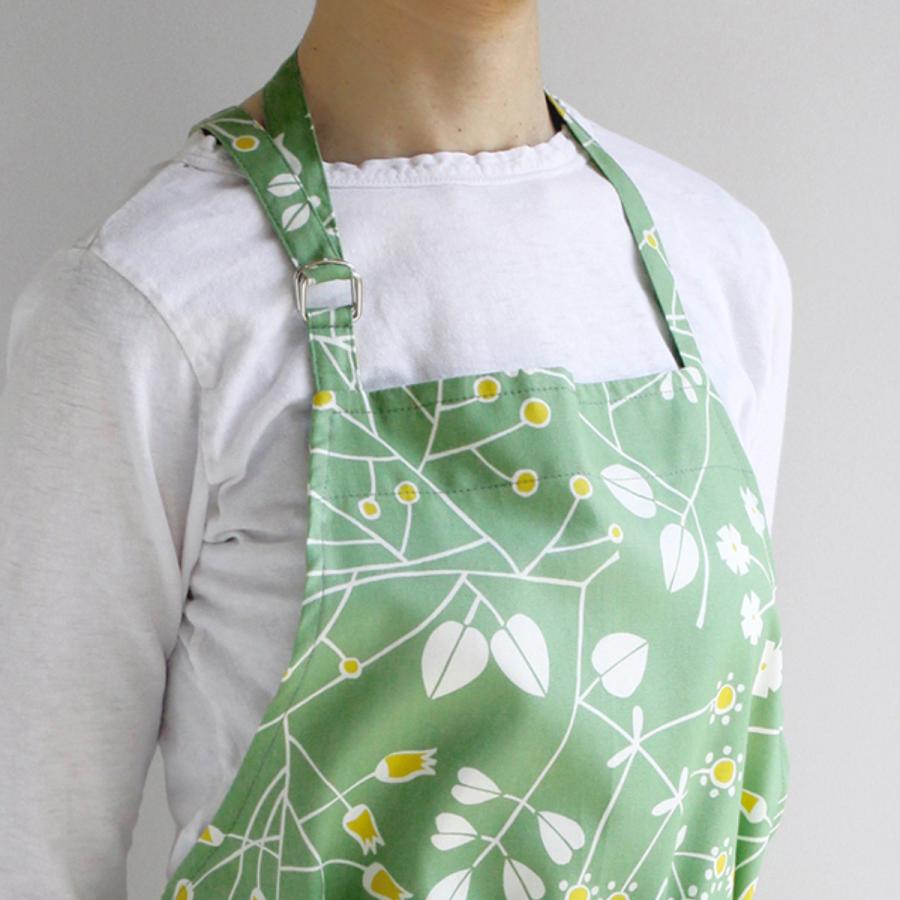 エプロン atelier Nuuit フラワ―プリント ショートエプロン