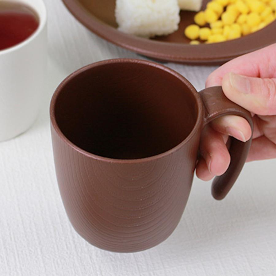 スケーター コップ 290ml 持ちやすい 木製風 ハンドル付き 介護 食器