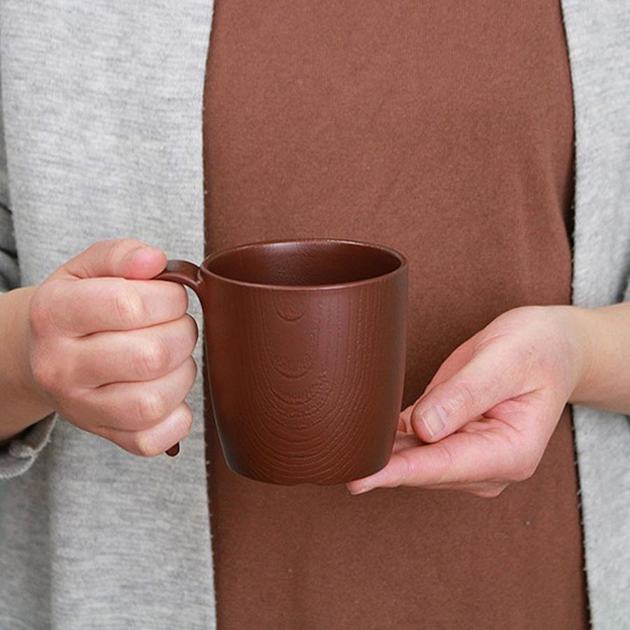 小物 hicky スケーター コップ 290ml 持ちやすい 木製風 ハンドル付き 介護 食器