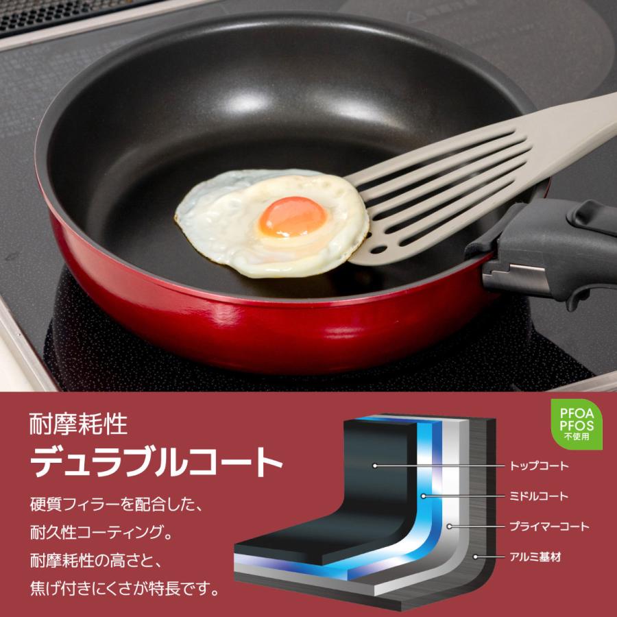 THERMOS サーモス 取っ手のとれるフライパン8点セット IH対応 THERMOS サーモス 取っ手のとれるフライパン8点セット IH対応