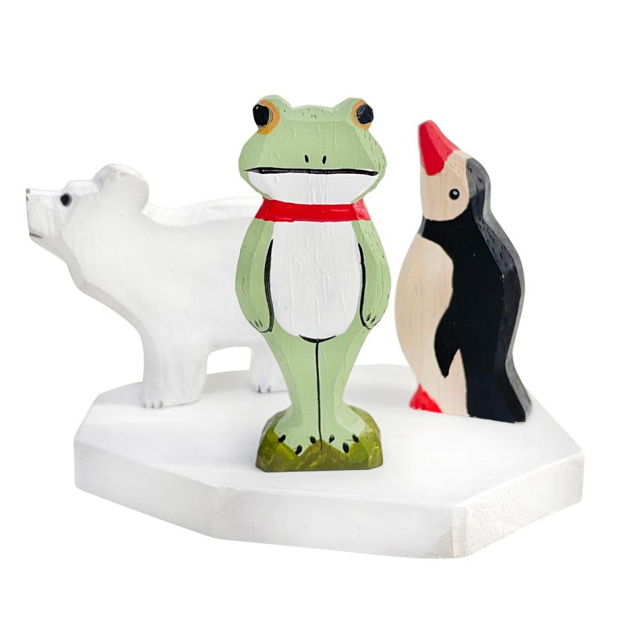 廃盤 希少 コポー カエルのコポー 置物3点セット コポー カエル かえる コポーシリーズ グッズ マスコット 花畑