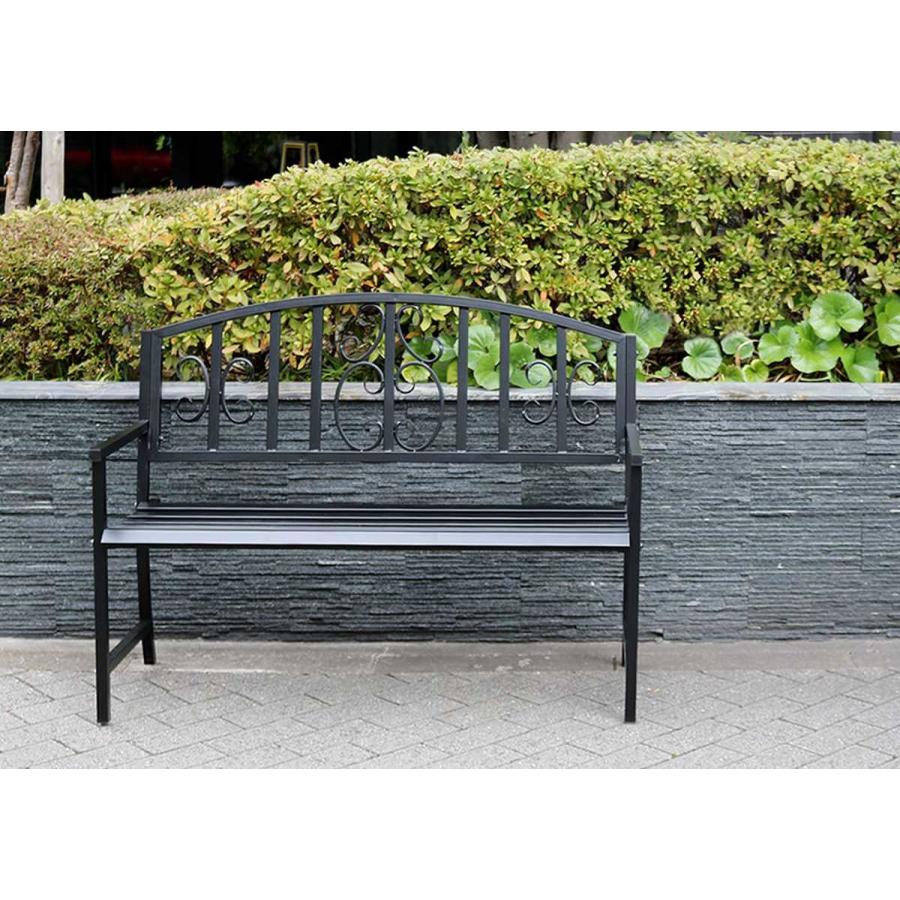 ベンチ アイアンベンチ 2人掛け （ ガーデンベンチ 屋外ベンチ 屋外