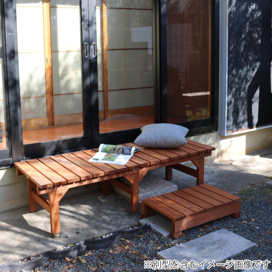 ユニット縁台 ベンチ ガーデン hiyori 87×55cm 庭 ウッドデッキ