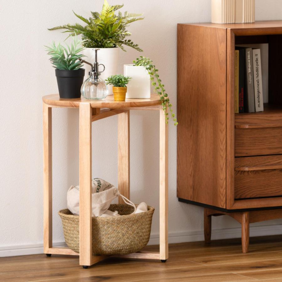 東谷 サイドテーブル 円型 直径40.5cm 高さ50cm （ ナイトテーブル