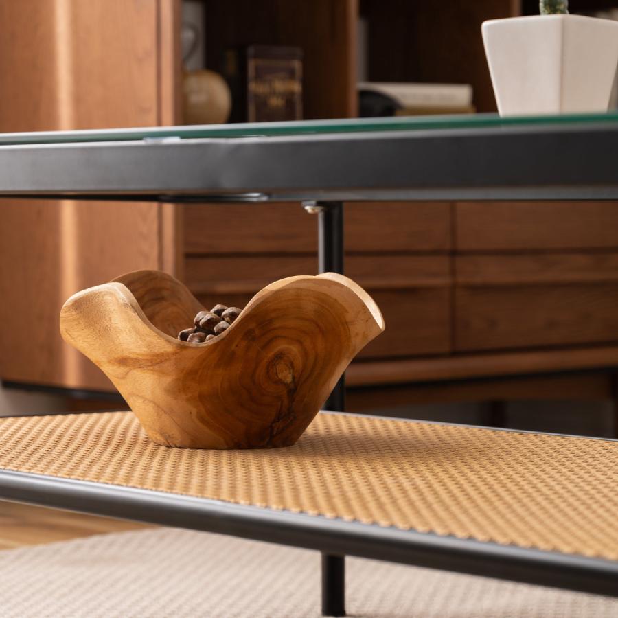 LOWYA ラタン ガラス天板 リビングテーブル センターテーブル LOWYA ラタン ガラス天板 リビングテーブル センターテーブル LOWYA