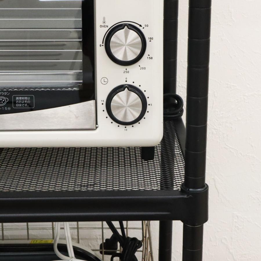 エイ・アイ・エス スチールラック 幅44cm 4段 メッシュ 粉体塗装