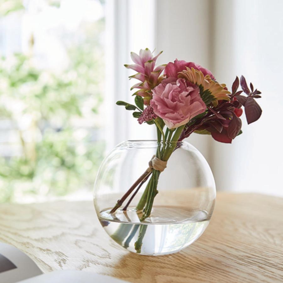 花瓶 GLASS orb グラスオーブ 直径11×高さ10cm フラワーベース （ 花