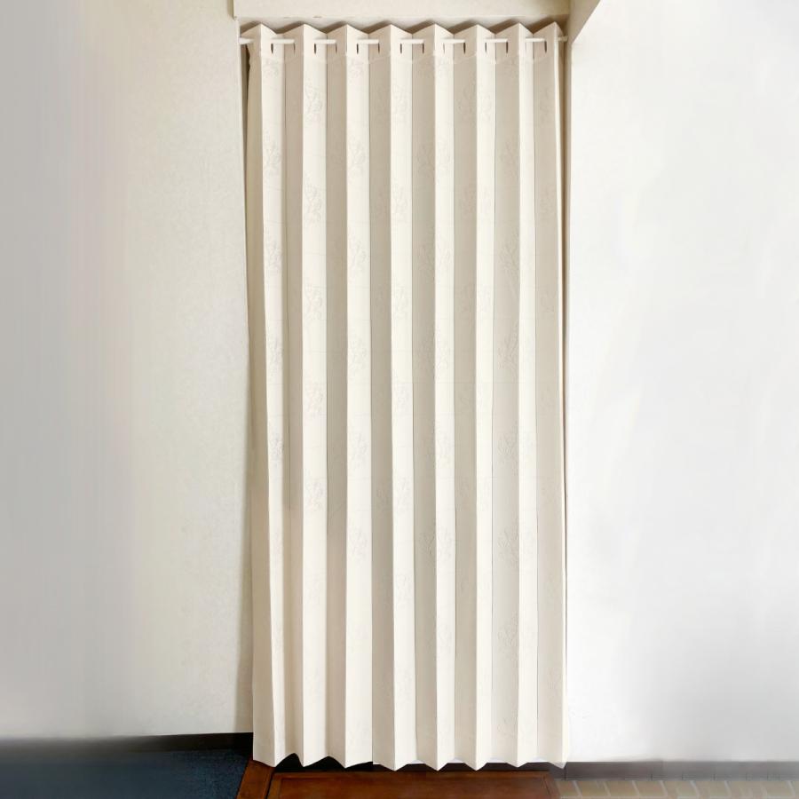 アコーディオンカーテン オーナメント柄 フリーカット 150×200cm