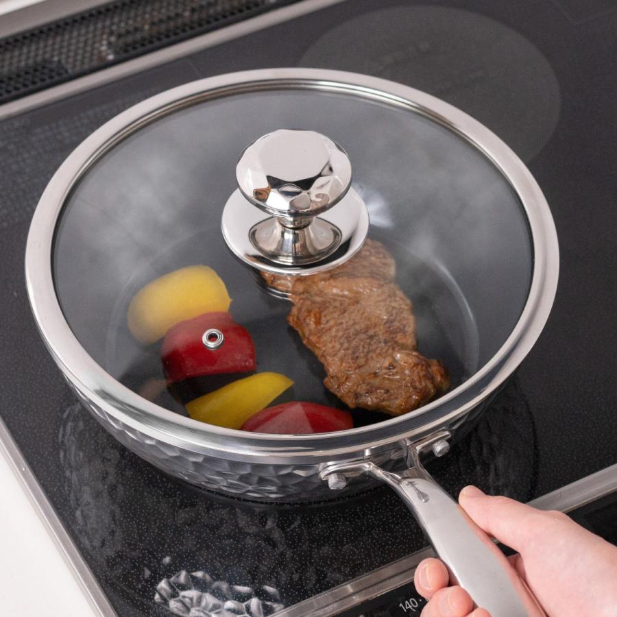 谷口金属工業 フライパン 24cm 深型 IH対応 槌目鍛造 セラミックコート