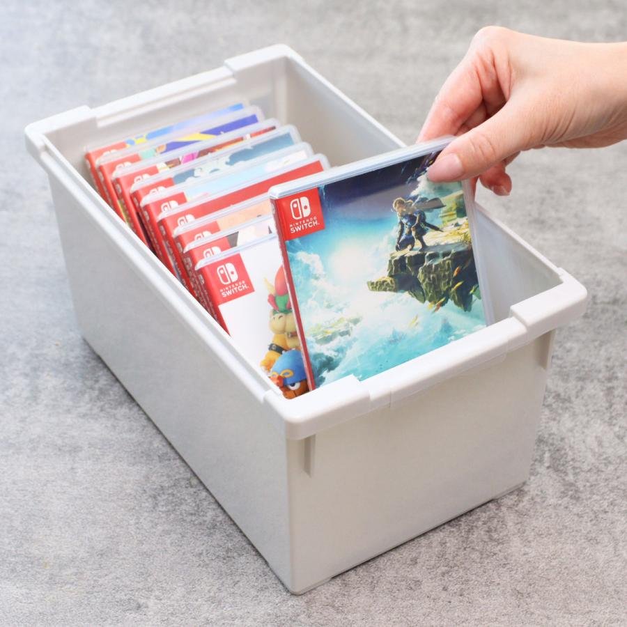 いれと庫 収納ケース DVD ゲーム interior M 幅17.5×奥行30×高さ21cm