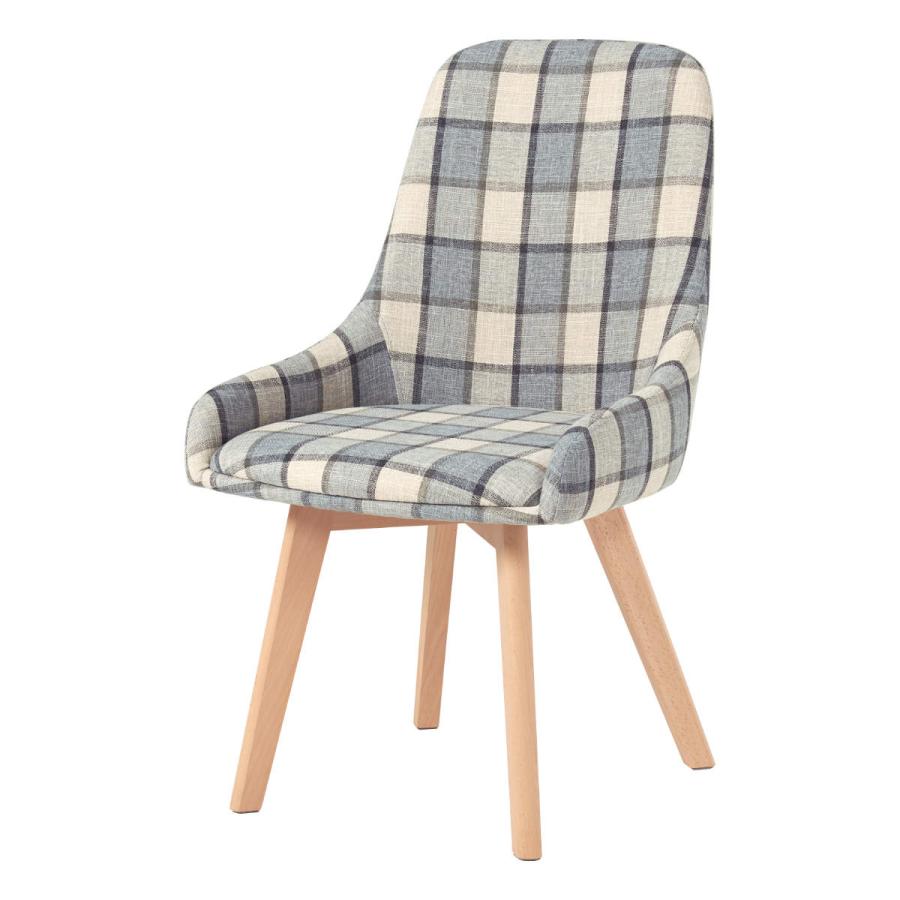 北欧風　シンプル　チェック柄　ダイニングチェア　椅子　2脚セット　NZ 北欧風 シンプル チェック柄 ダイニングチェア 椅子 2脚セット NZ