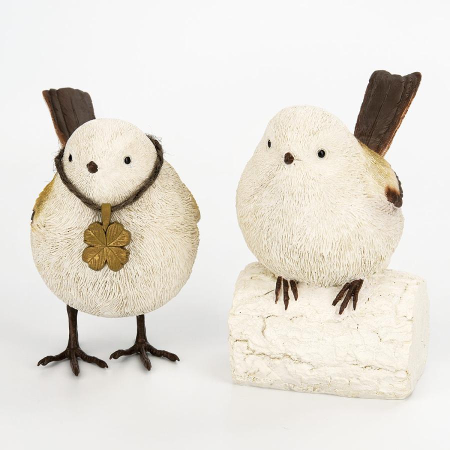 キシマ（KISHIMA） ガーデンオーナメント シマエナガ 2羽セット