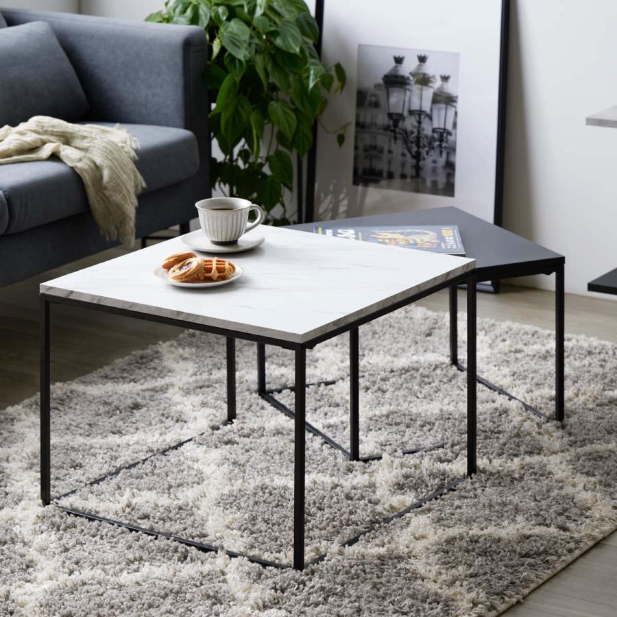 マーブルホワイト センターテーブル