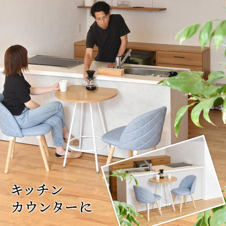 ダイニングテーブル 半円型 幅60cm カフェテーブル Nid （ 1人掛け 2人