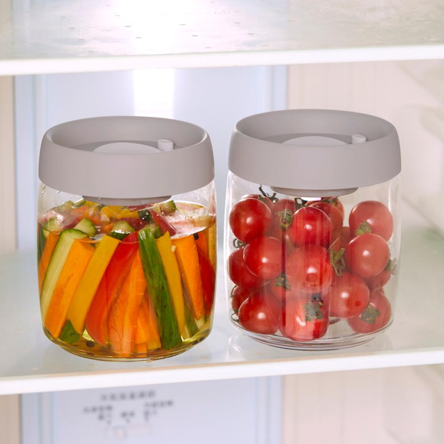 竹原製缶 保存容器 800ml 押すだけ簡単真空キャニスター M （ 真空