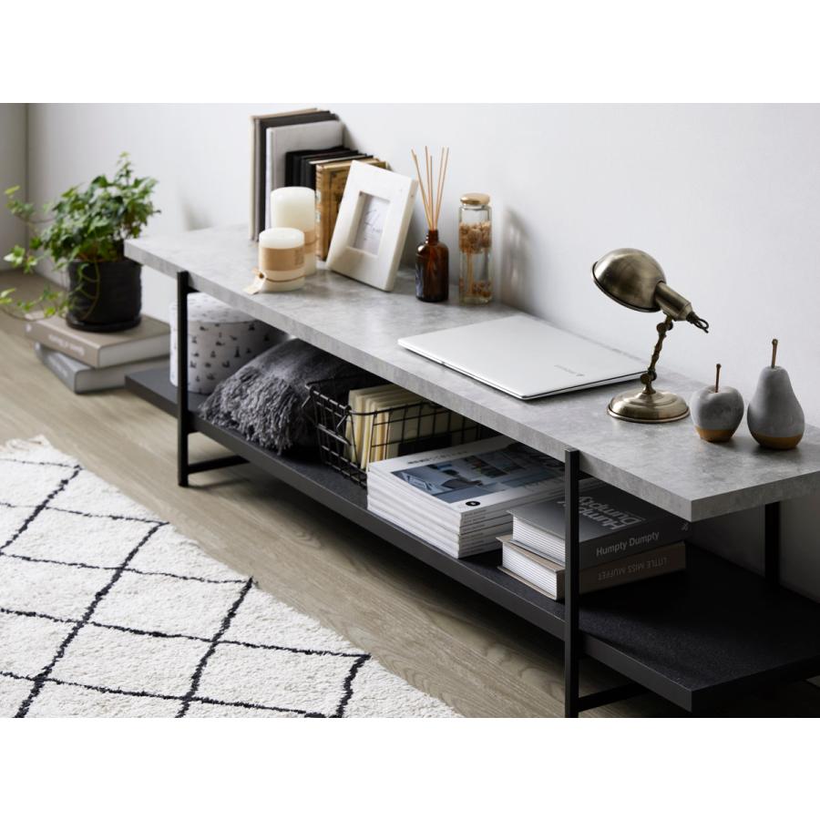 岩附 テレビ台 幅150cm 55型対応 ストーン調 上下組替可能 （ TV台