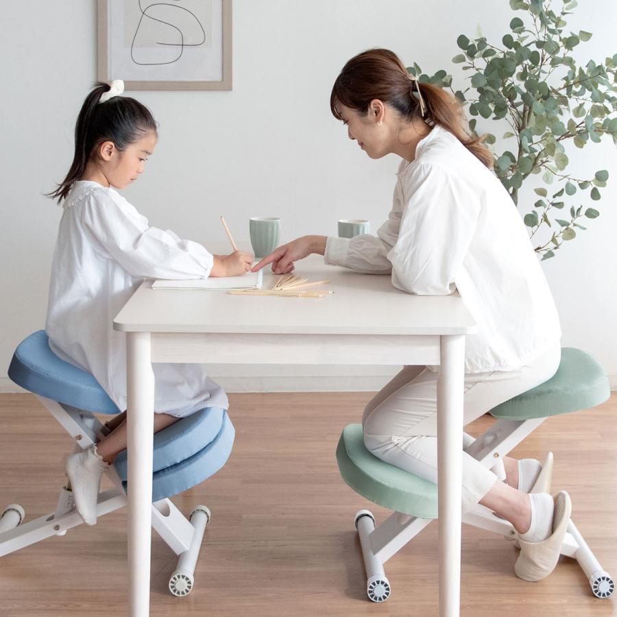 宮武製作所 学習チェア 椅子 ホワイトフレーム クッション付き