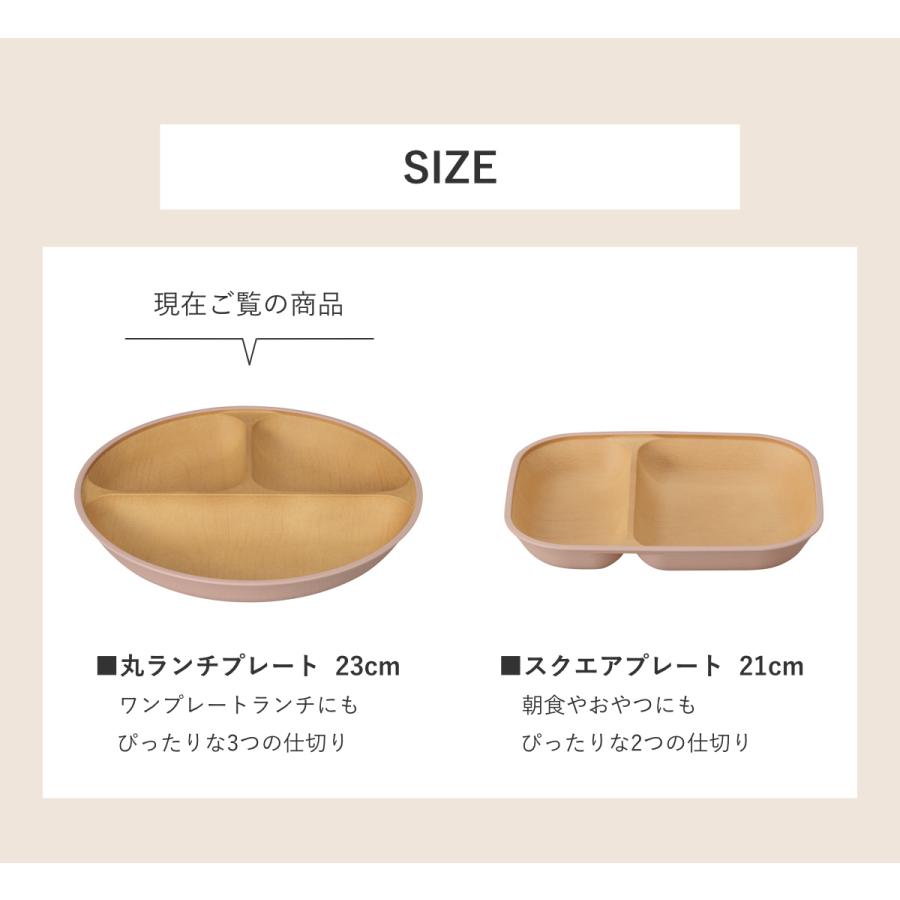 カノー ランチプレート 23cm earth color 抗菌 すくえる 丸 同色3枚