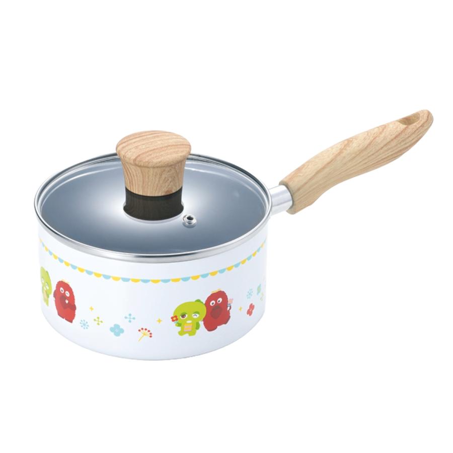 タマハシ 片手鍋 16cm IH対応 ガチャピン・ムック （ ガス火対応