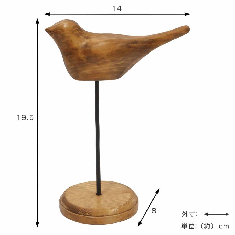 Creer ナインマーケ パイン バードスタンド L 天然木 （ 置き物