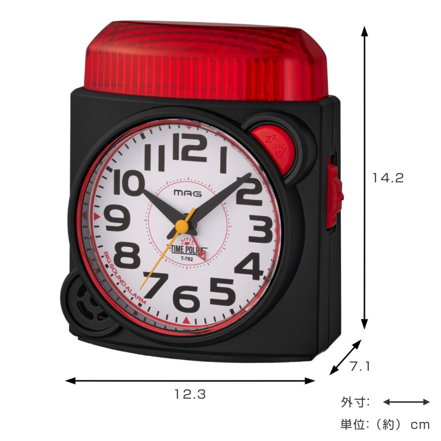 目覚まし時計 タイムポリス MAG 大音量 置き時計 ノア精密 （ スヌーズ