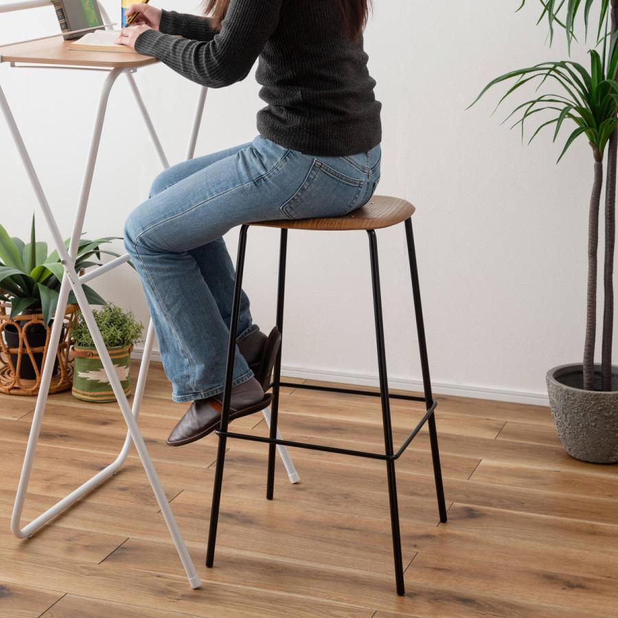 美品 東谷 カウンターチェア ハイスツール 椅子 バーチェア 北欧 東谷 カウンターチェア 座面高75cm ハイスツール （ 背もたれ