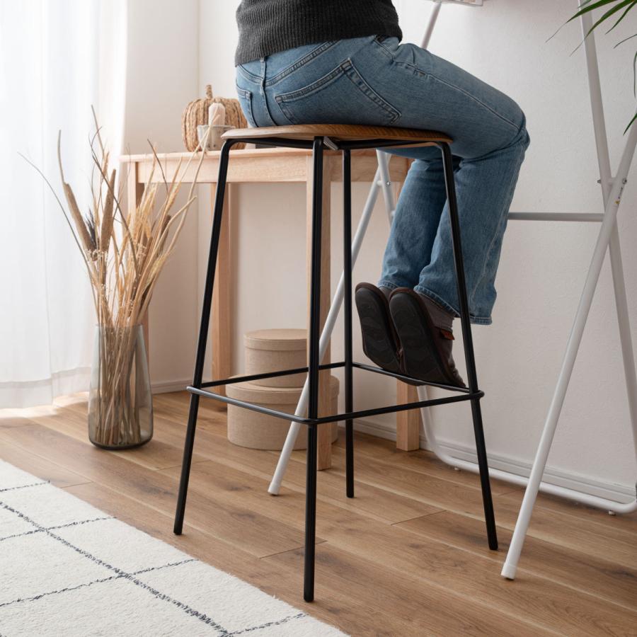 美品 東谷 カウンターチェア ハイスツール 椅子 バーチェア 北欧 東谷 カウンターチェア 座面高75cm ハイスツール （ 背もたれ