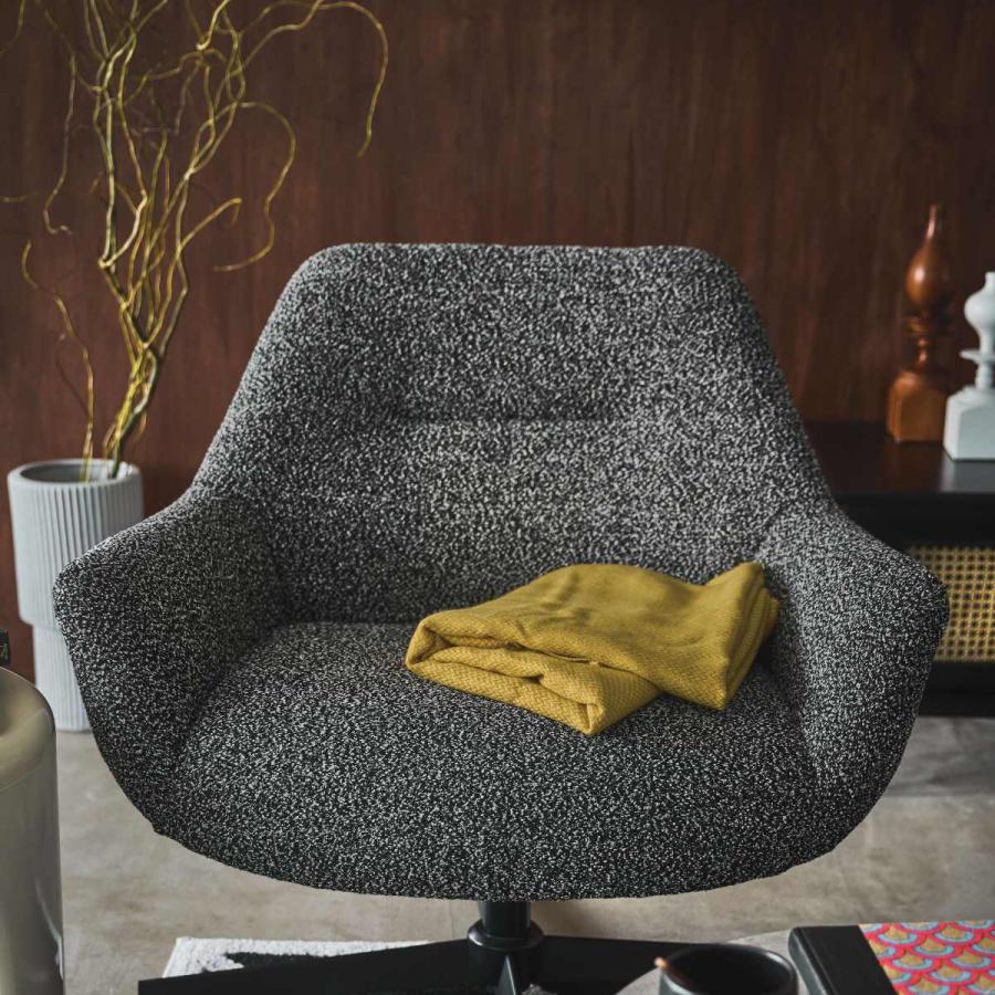 東谷 リビングチェア 座面高42cm クロスレザー生地 ファブリック生地