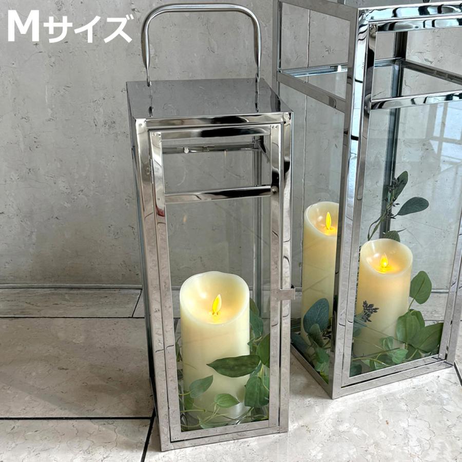 カメヤマキャンドル ディスプレイケース シルバーランタン M ガラス