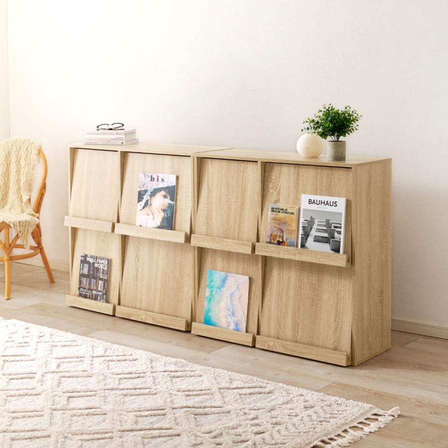 HAGiHARA フラップ ディスプレイラック 2台入 幅85cm 2列2段 連結可能