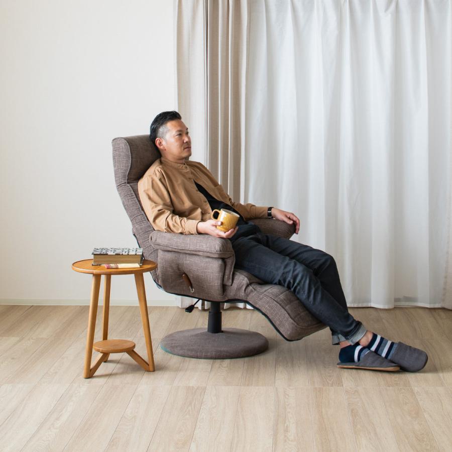 高座椅子 ハイバックタイプ 回転 昇降式 座面高42〜48cm ジネシー